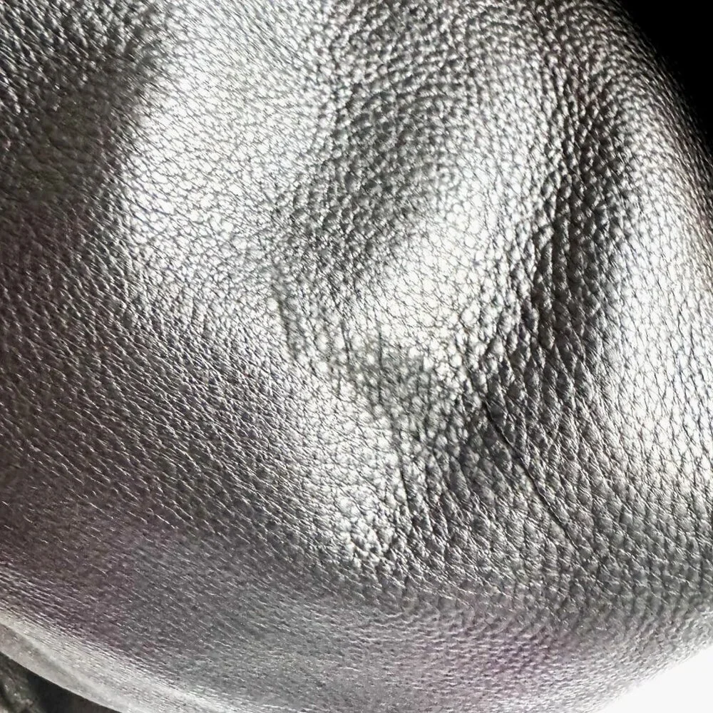 Vintage Black Leather Whipstitch Detail Slouchy Hobo Bag